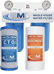 Applied Membranes Inc. Sistema di filtraggio dell'acqua a 2 stadi per tutta la casa, 4,5 x 10 pollici - Foto 1 di 2