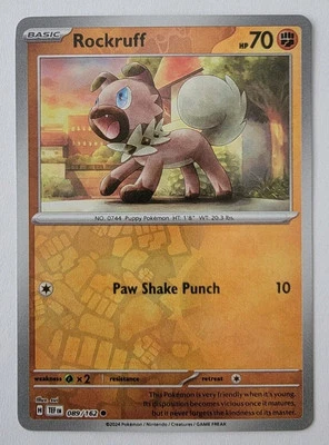 Rockruff 089/162 Sv05: Temporal Forces Reverse Holo NM - Image 1 of 2