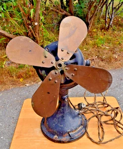 Antique General Electric 12" Desk Fan Cast Iron OE No. 646113 Works! Restore - Picture 1 of 12