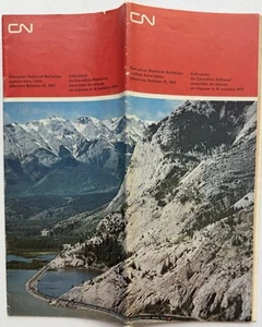 Horario del Ferrocarril Nacional Canadiense - Octubre 1971 - Imagen 1 de 1