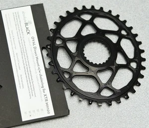 Absolute Black XT M8100/XTR M9100 Oval Chainring, 34T - Black HG+ - Picture 1 of 1