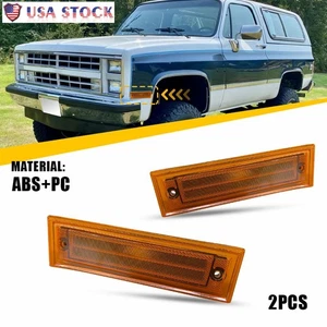 For GMC R1500 R2500 R3500 Pickup 1987-91 Front Bumper Side Marker Lights Housing - Picture 1 of 14