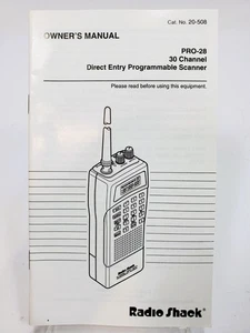 Radio Shack PRO-28 Owner's Manual - Picture 1 of 2
