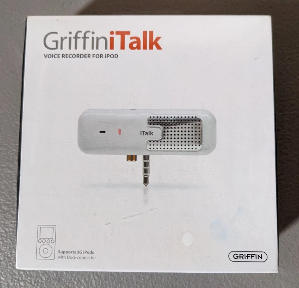iTalk Voice Recorder Griffin Technology 4020-talk for iPod 3 4g