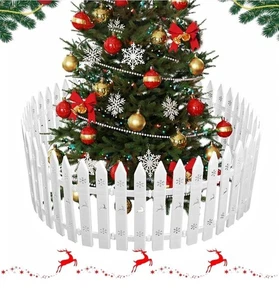 15 Stück Christbaumzaun weiß Kunststoffzaun Christbaumschmuck - Bild 1 von 8