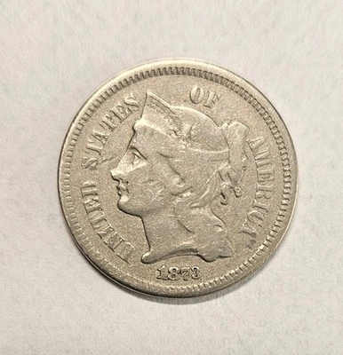 1873 Closed 3 3CN Three Cent Nickel - Image 1 of 2