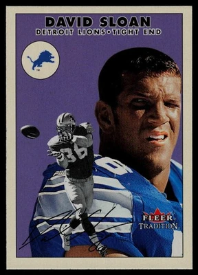 2000 Fleer Tradition #185 David Sloan Detroit Lions - Image 1 of 2