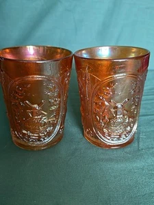 Vintage Imperial Windmill 2 Tumblers Marigold - Picture 1 of 5