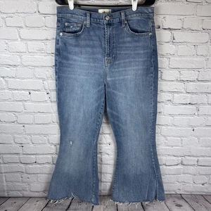 7 For All Mankind Jeans Damen 31 (32x27) Mega Flare High Rise Stretch Raw Hem - Bild 1 von 14