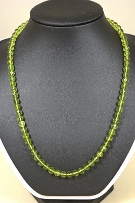 Peridot Kette Collier 124,50ct. AAA Olivin Schmuck Edelstein Heilstein Halskette - Bild 1 von 4