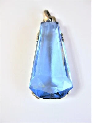 Antico Rimorchio Vero Argento Con Topazio Blu, 7,04 G - Immagine 1 di 3