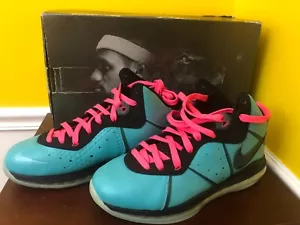 Nike LeBron 8(VIII) QS Retro Flash South Beach 2021 Size 10.5 CZ0328-400 - Picture 1 of 22
