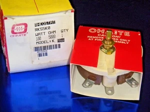 Potenciómetro Reostato Ohmite RKS5KO - Modelo K Wirewound 100 W 5000 Ohm .141A Nuevo de Lote Antiguo - Imagen 1 de 5