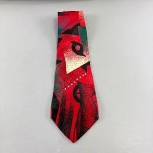 Vito Rofolo Red / Black Abstract Men's Tie 3 3/4' x 60" - Picture 1 of 5