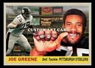 Carte d'art de football personnalisée Joe Greene Pittsburgh Steelers RIngs