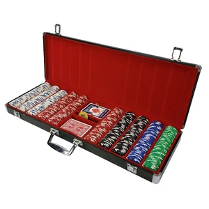 Vintage Best Bet Gaming CO. NYC 500 Poker Chip Set Aluminiumgehäuse & 2 Kartendecks - Bild 1 von 22