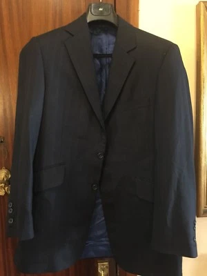 HACKETT Jacket Chaqueta  Chaqueta Talla 50R Uk 40R Lana Gris Rallas - Imagen 1 de 4