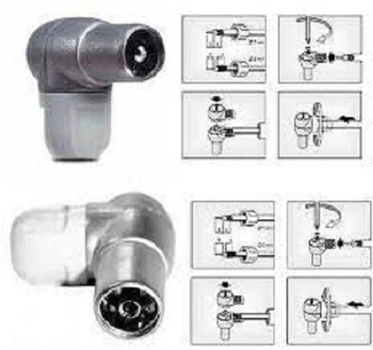 TELEVES 4130 4131 COPPIA SPINA E PRESA TV ANGOLATI IEC 90° SCHERMATO CAVO 7MM - Immagine 1 di 1