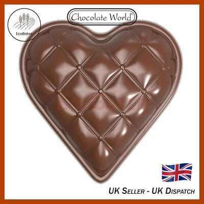 CW1892 – Chocolate World – Heart Chesterfield Polycarbonate Mould - Image 1 of 4