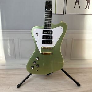 Green Body Electric Guitar 6 String 3P90 Pickups Gold Parts White Picjkguard