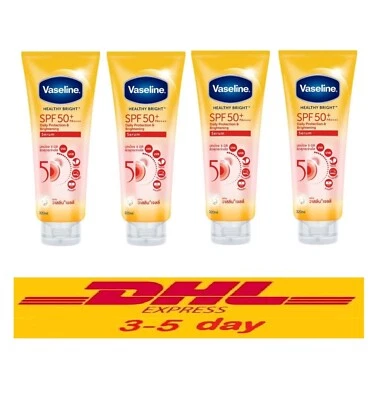 4 x 300 ml: Vaseline Healthy White Sun + Pollution Protection Serum SPF50 PA++++ - Image 1 of 4
