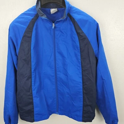 Chaqueta cortavientos ligera para mujer azul real Danskin grande cremallera completa malla LI Foto 1 de 4