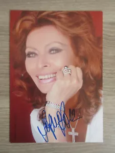 Sophia Loren Original Hand Signed Autograph Card / Cinema TT6 - Picture 1 of 2