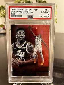 Donovan Mitchell RC PSA10 Panini Essentials 2019 rare RED #149 - Picture 1 of 4