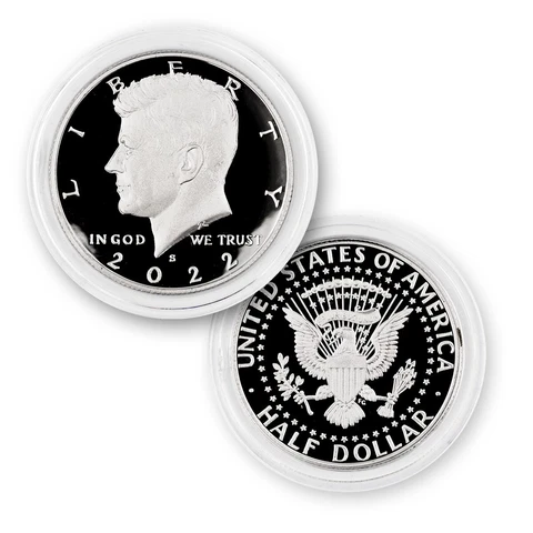 2022 S Proof Silver Kennedy Half Dollar from Silver Proof Set .999 silver Cover
