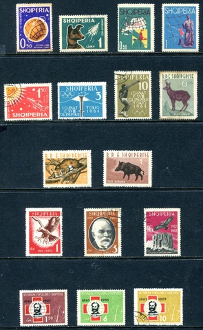 Albania 1962 - 1964 Used and Unused Lot with #640-641 and 651 Cover