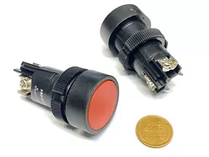 2 x Red Push Button Switch NC N/O 22mm LA38-11 Normally closed open Momentary G2 - Picture 1 of 4