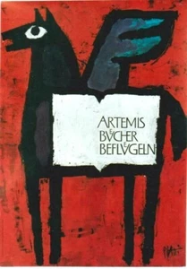 Original Vintage Poster ARTEMIS BÜCHER PEGASUS FLÜGEL um 1965 - Bild 1 von 1