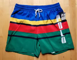 Polo Ralph Lauren Men's Large Polo Spellout Multi Color Swim Trunks NWT - Picture 1 of 10