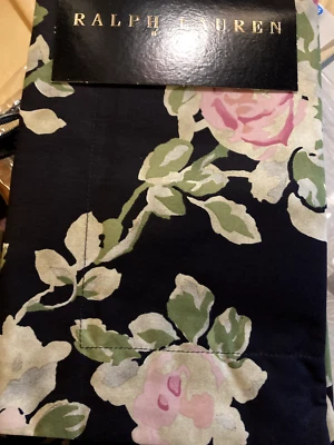 Ralph Lauren home Highland modern Amelia floral black cotton pillowcase NEW sham - Image 1 of 4