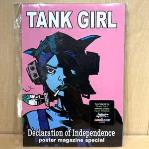 Revista de póster Tank Girl Declaración de Independencia firmada a mano por Alan Martin - Imagen 1 de 3
