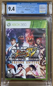 NEW ENCASED 2011 Xbox 360 SUPER STREET FIGHTER IV ARCADE CGC Graded 9.4 Seal A++ - Picture 1 of 5