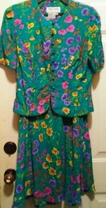 MAGGY LONDON 2 PIECE FLORAL OUTFIT SIZE 4P - Picture 1 of 3