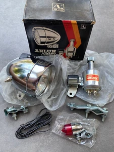 VINTAGE BICYCLE , DELUXE ANLUN 6V - 8W DYNAMO LIGHTING SET NEW OLD STOCK - Picture 1 of 11
