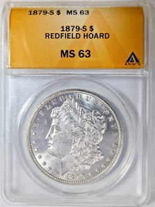 1879-S Morgan Silver Dollar Redfield Collection ANACS MS-63 Pedigree Semi PL - Picture 1 of 11
