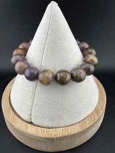 Multicolored Gemstone Beaded Bracelet 11mm Stone Beads 17 Beads 31.56g - Picture 1 of 8