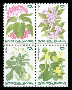 Marshall Islands: 1991 Native Flowers Block of Four (398b) MNH - Picture 1 of 1
