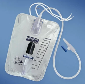 5x UROSID 24h Bein- Bettbeutel für Tag u. Nacht 1000 ml STERIL 60cm PZN 03003051 - Bild 1 von 2