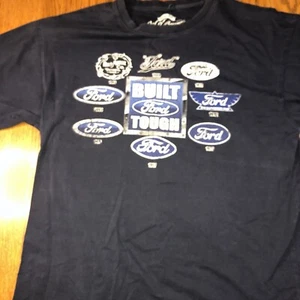 Vintage Ford Built Tough Logos T-Shirt dunkelblau XL History Of Ford Logos - Bild 1 von 8