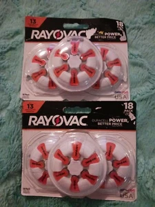 2x Rayovac Size 13 Hearing Aid Batteries - 36 total Batteries - Exp 05/2027 - Picture 1 of 7