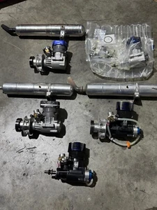 Lot of 5 OS helicopter engine , MAX 105 HZ , 91SX , 91HZ & a New 91SZ - Picture 1 of 23