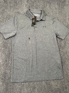 Under Armour Shirt Adult Small Gray UA Playoff 2.0 Polo Golf 1351131 New
