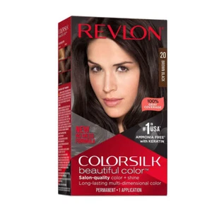1/3/6 Revlon Colorsilk Permanent Hair Color 20 Brown Black Application Dmg-Box - Picture 1 of 26