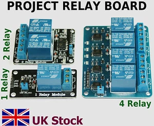 Scheda relè Project 5v modulo 1 2 & 4 schede relè Arduino Raspberry PI -UKStock - Foto 1 di 8