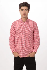 Chef Works Męska koszula Gingham (D500) - Zdjęcie 1 z 4