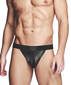 PROWLER MENS WET LOOK JOCKSTRAP BLACK ON BLACK JOCK STRAP UNDERWEAR FETISH GAY - Picture 1 of 6